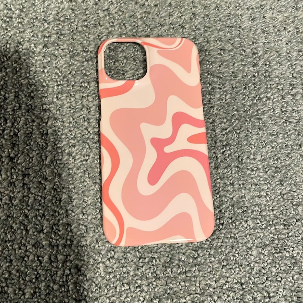 Society 6, Pink Iphone 13 case, Swirl abstract pattern